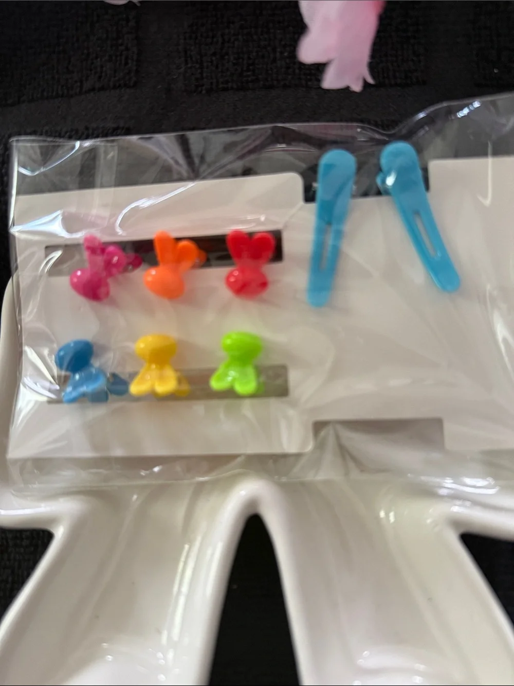 Cute Colorful Kids Hair Clip Set - Blue Fish & Multicolor Accents